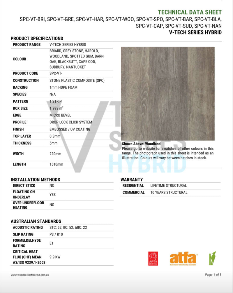 V-Tech Hybrid Flooring Supply Only